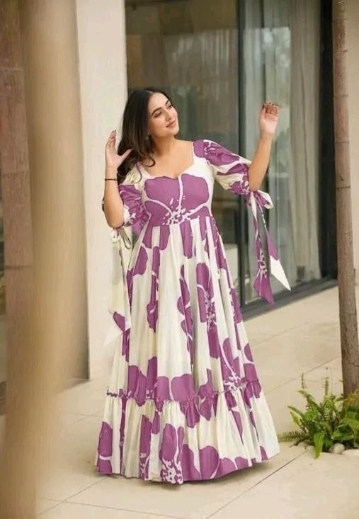ANIKA-Viscose Rayon fabric with Printed and stylish 2 Layer Pattern
