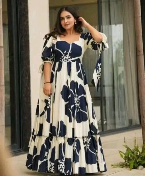 ANIKA-Viscose Rayon fabric with Printed and stylish 2 Layer Pattern
