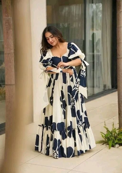 ANIKA-Viscose Rayon fabric with Printed and stylish 2 Layer Pattern
