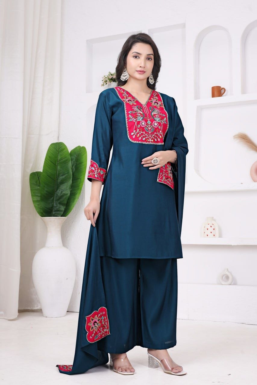 SUMAN- KURTI  WITH PANT & DUPATTA