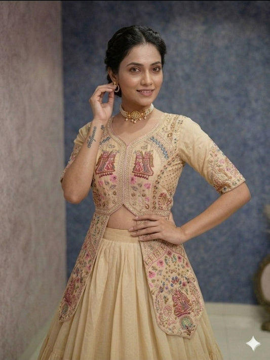 KAN GIPI (કાન ગોપી)-Launching Festival Special Crop Top with Shrug