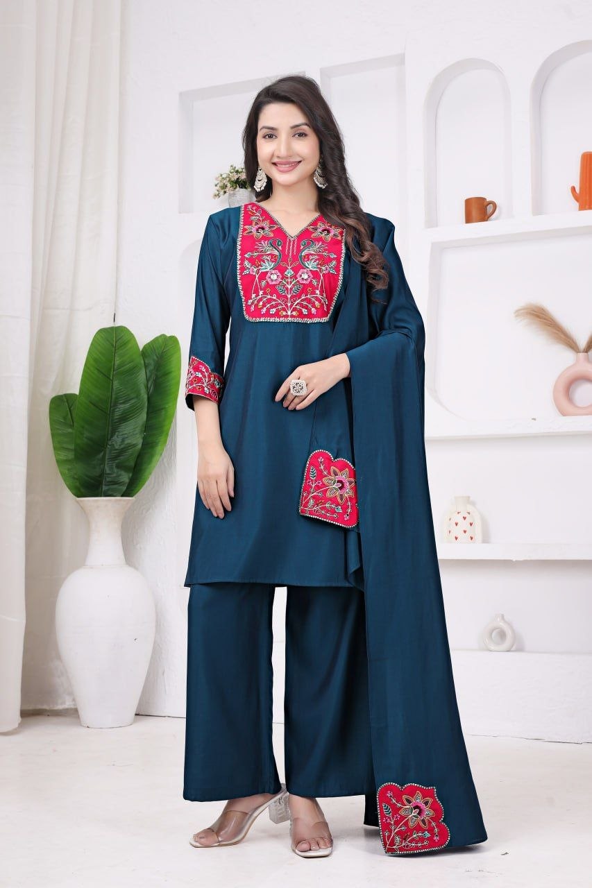 SUMAN- KURTI  WITH PANT & DUPATTA