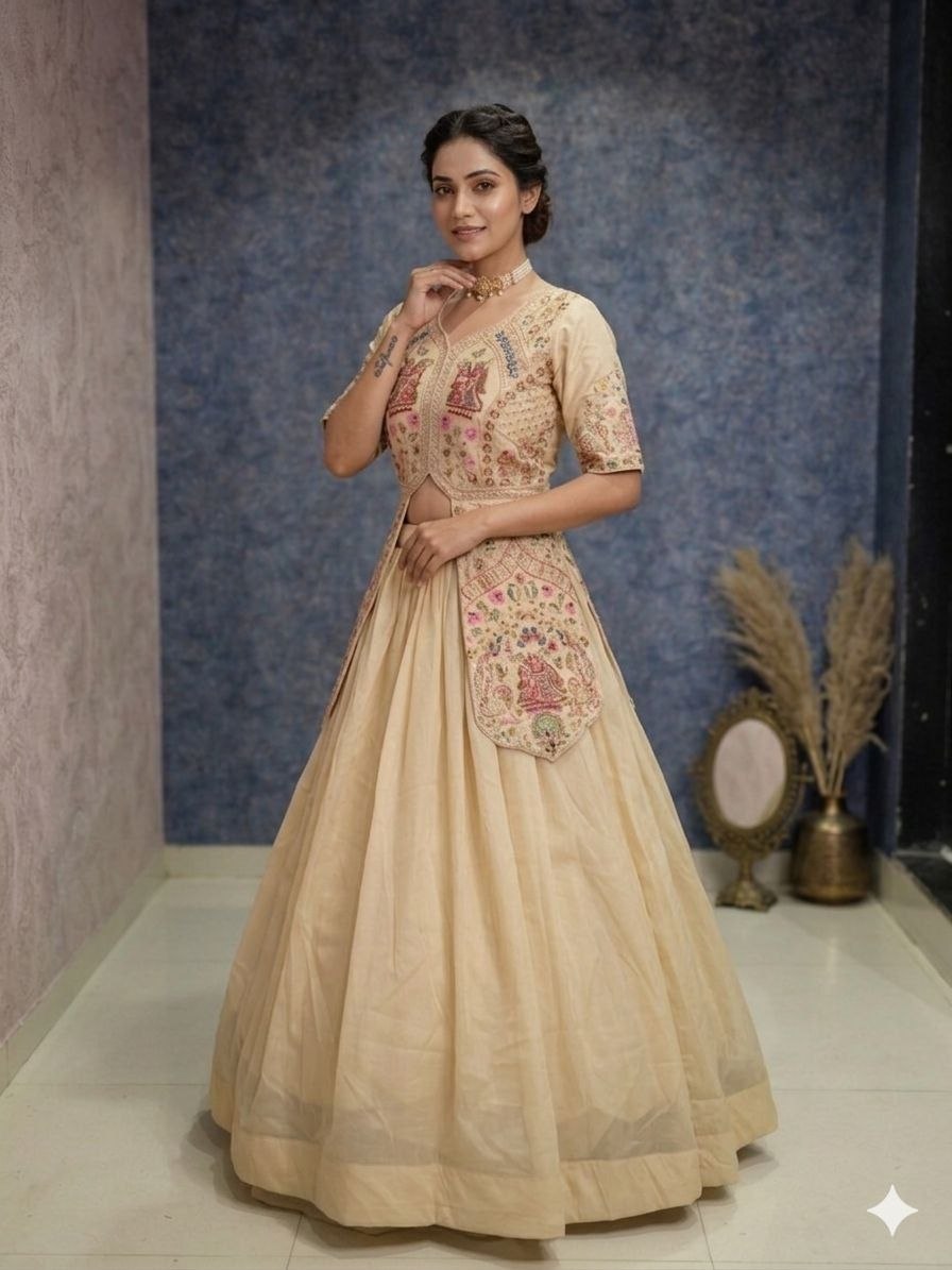 KAN GIPI (કાન ગોપી)-Launching Festival Special Crop Top with Shrug