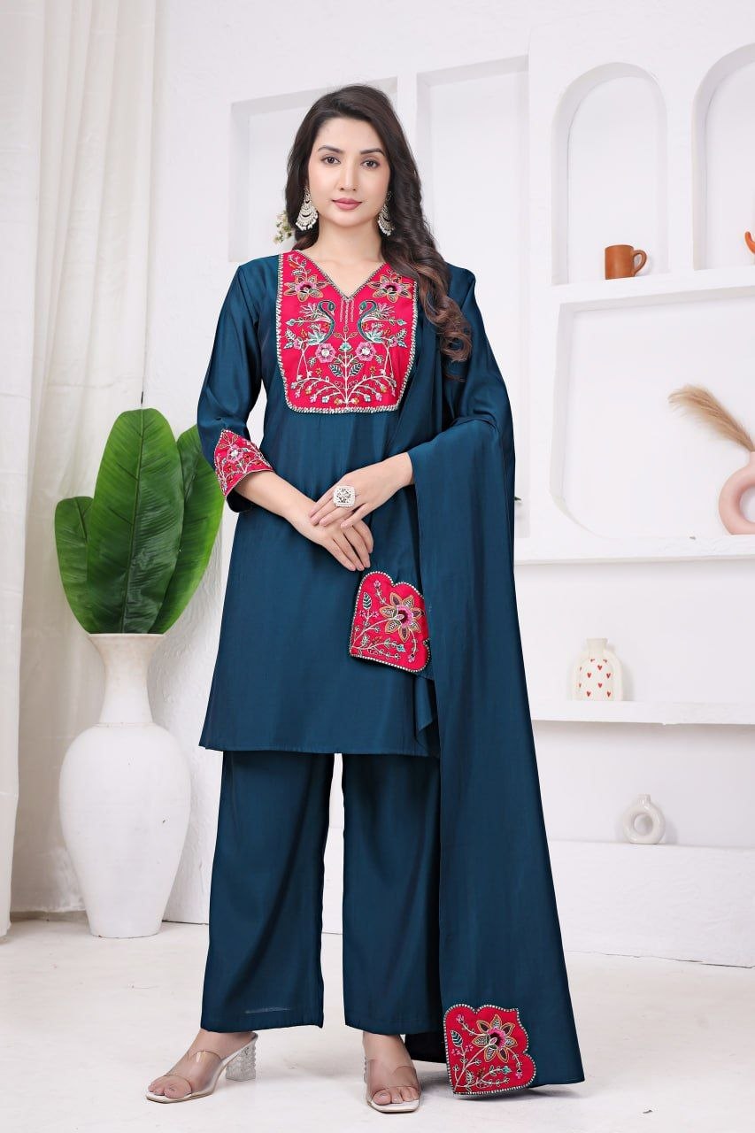 SUMAN- KURTI  WITH PANT & DUPATTA