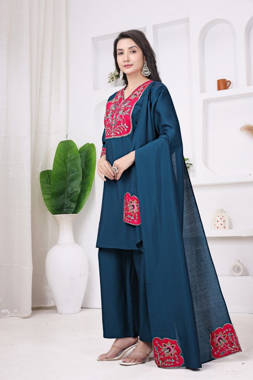 SUMAN- KURTI  WITH PANT & DUPATTA