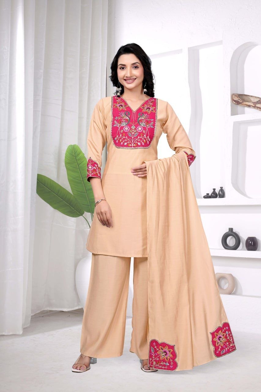 SUMAN- KURTI  WITH PANT & DUPATTA