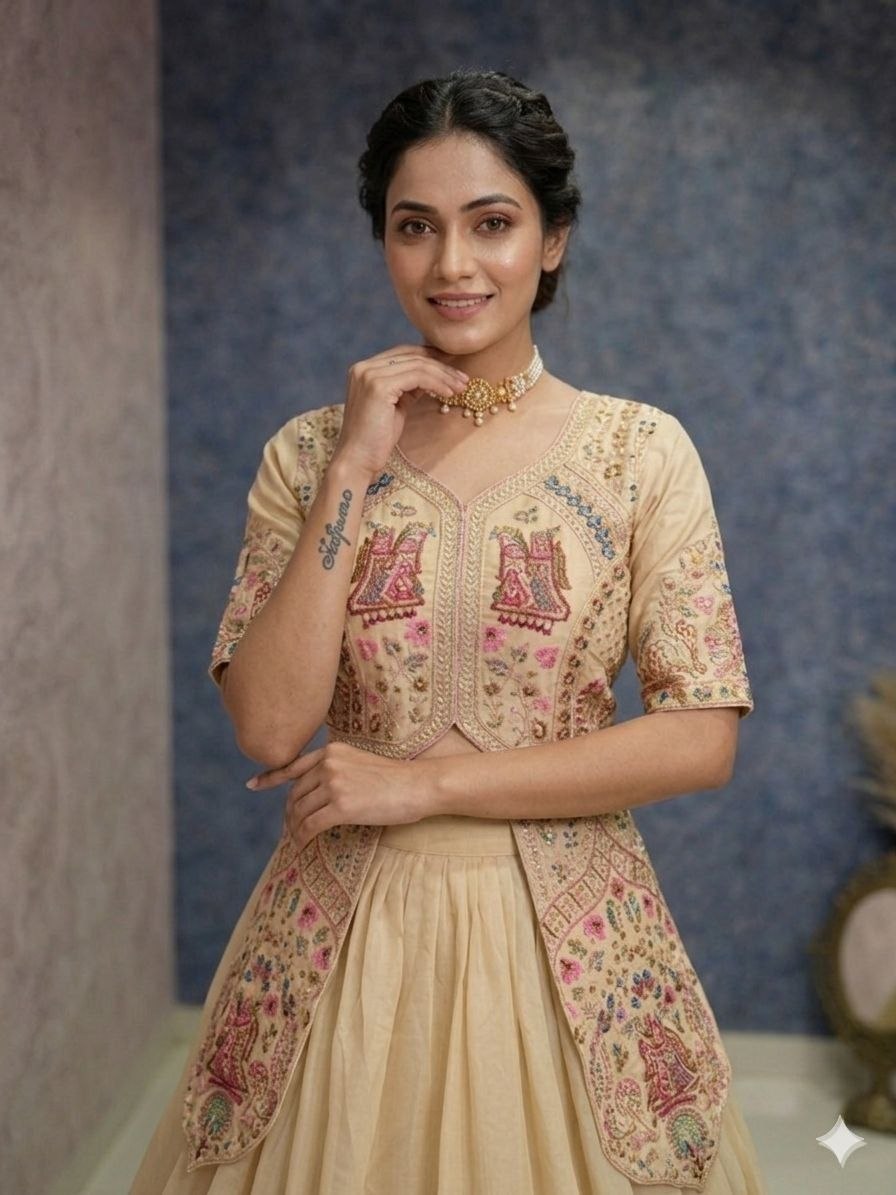 KAN GIPI (કાન ગોપી)-Launching Festival Special Crop Top with Shrug