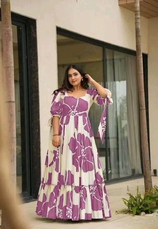 ANIKA-Viscose Rayon fabric with Printed and stylish 2 Layer Pattern