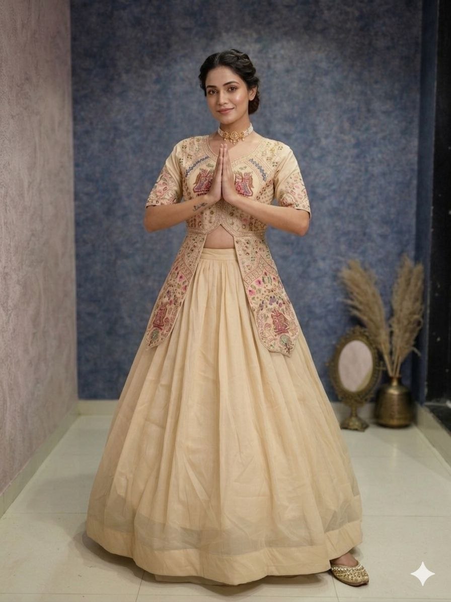 KAN GIPI (કાન ગોપી)-Launching Festival Special Crop Top with Shrug